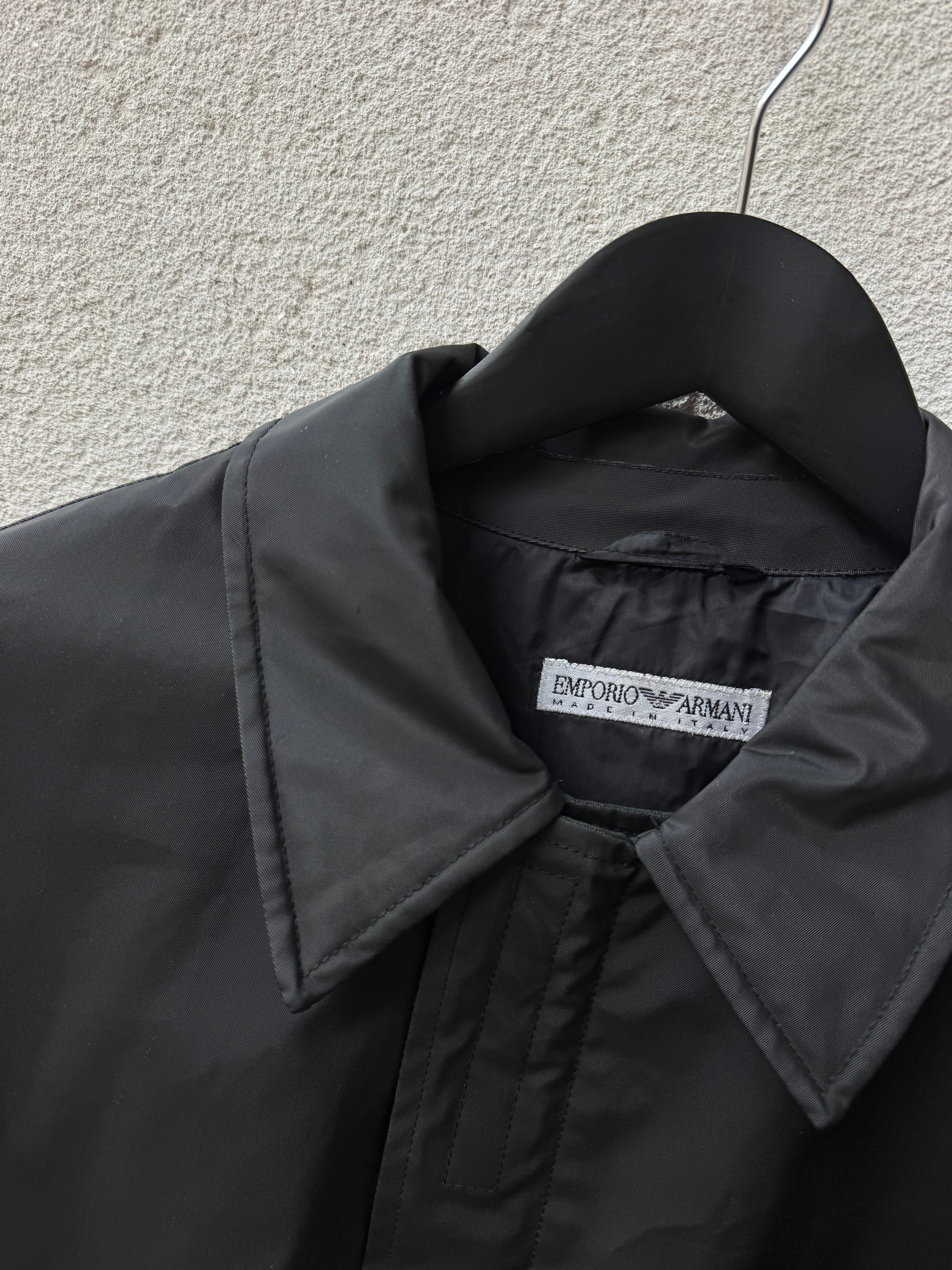 A/W 1998 Emporio Armani Treated Ballistic Nylon Mac Coat – disarmstore