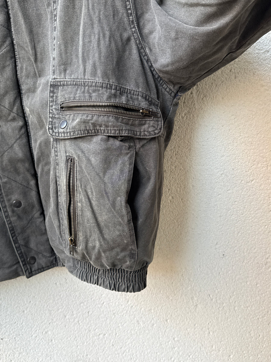 (XL) 1980s Canda Zag Detail Padded Blouson