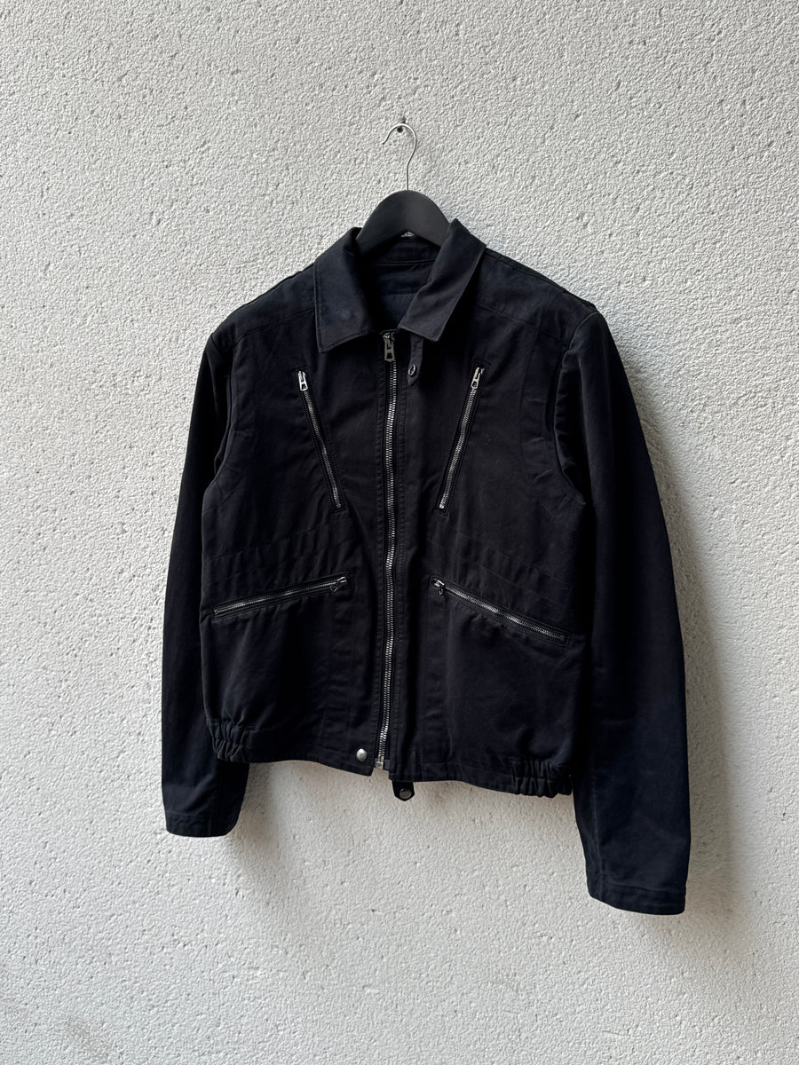(M) 1990s Nicole Farhi Brushed Cotton Biker Jacket