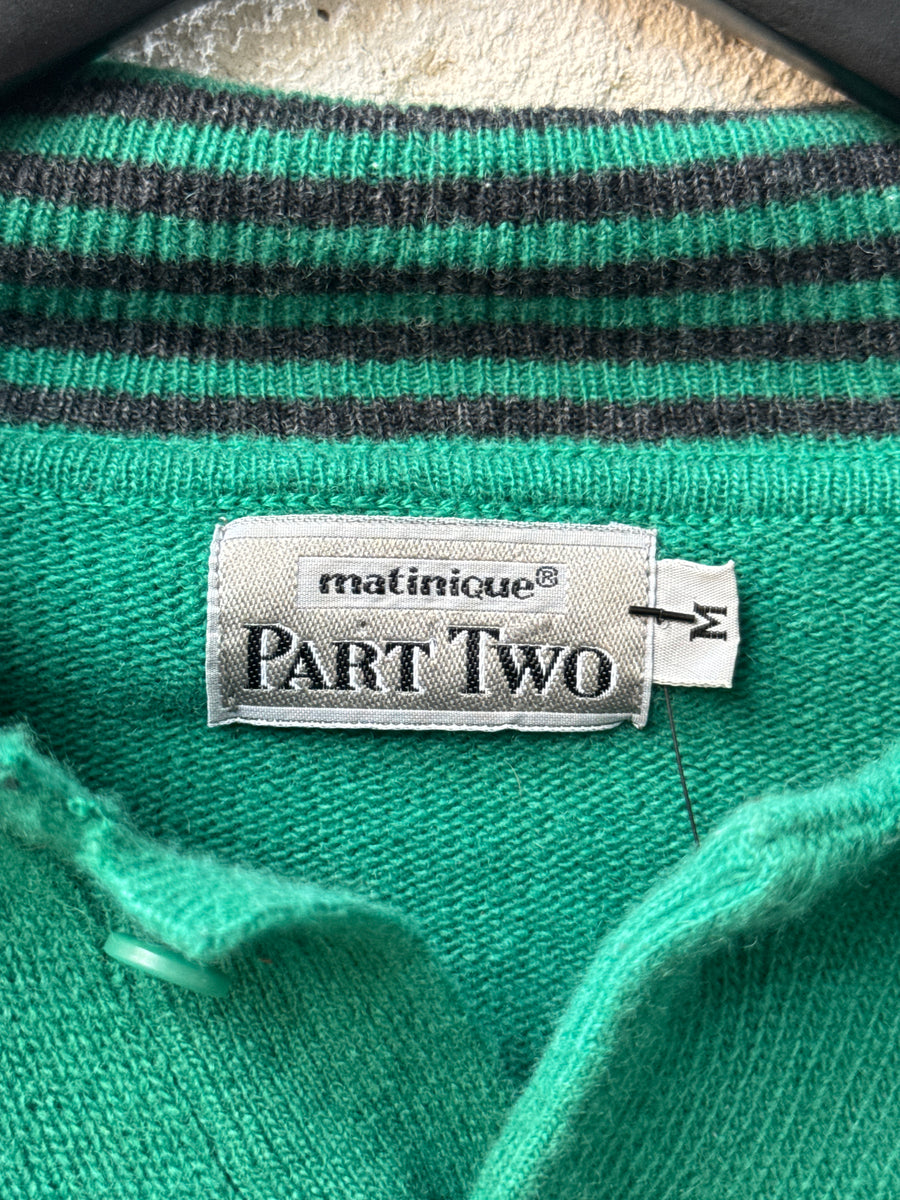 1980s Matinique Boxy Collared Knit Sweater