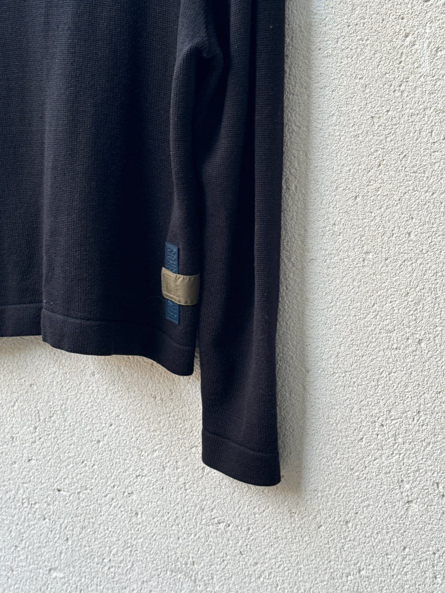 (M) Dirk Bikkembergs Black Detail Knit Sweater