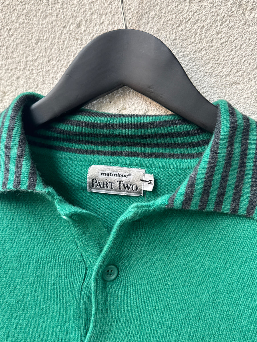 1980s Matinique Boxy Collared Knit Sweater
