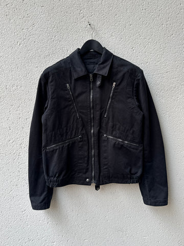 (M) 1990s Nicole Farhi Brushed Cotton Biker Jacket