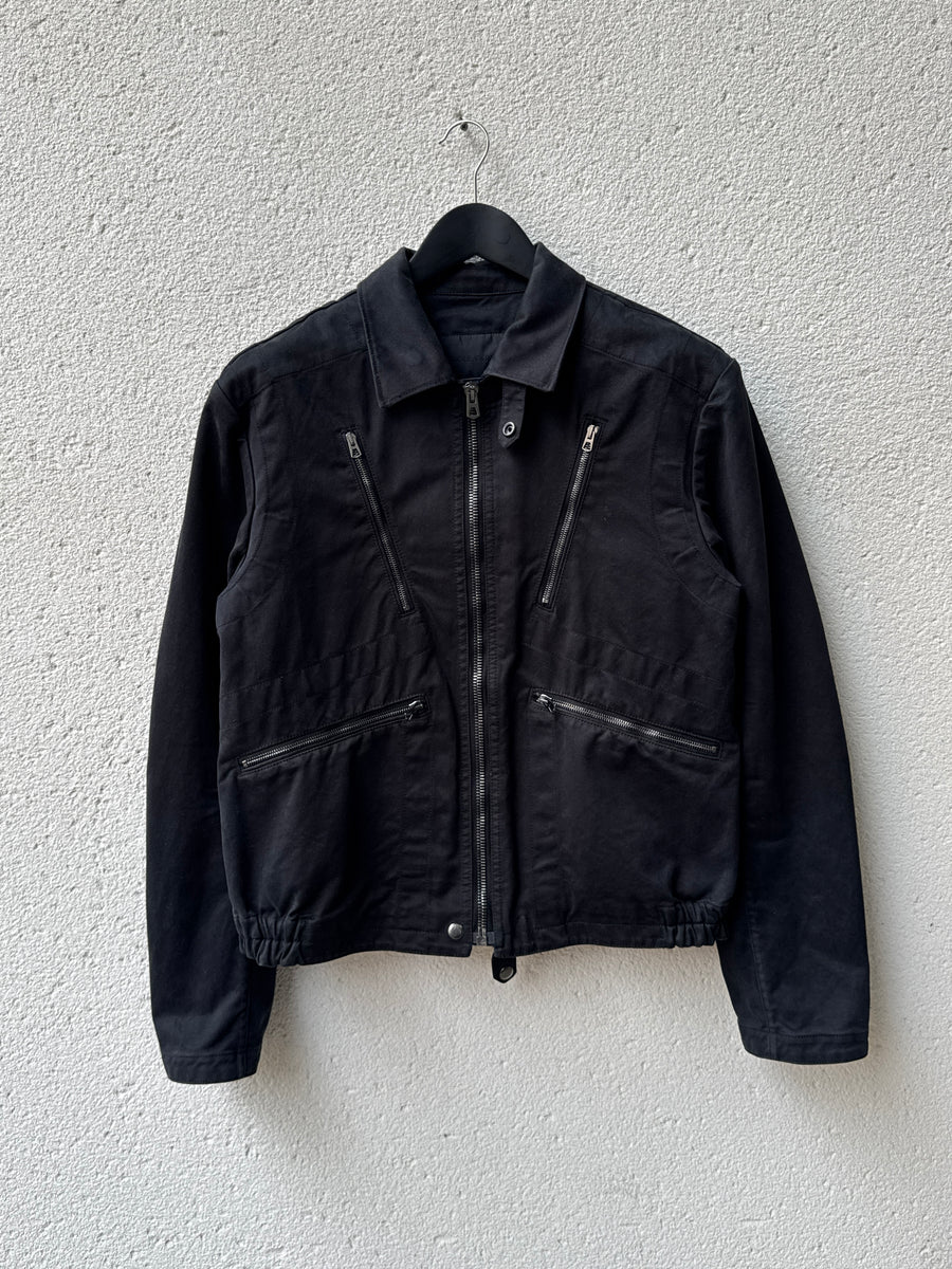(M) 1990s Nicole Farhi Brushed Cotton Biker Jacket
