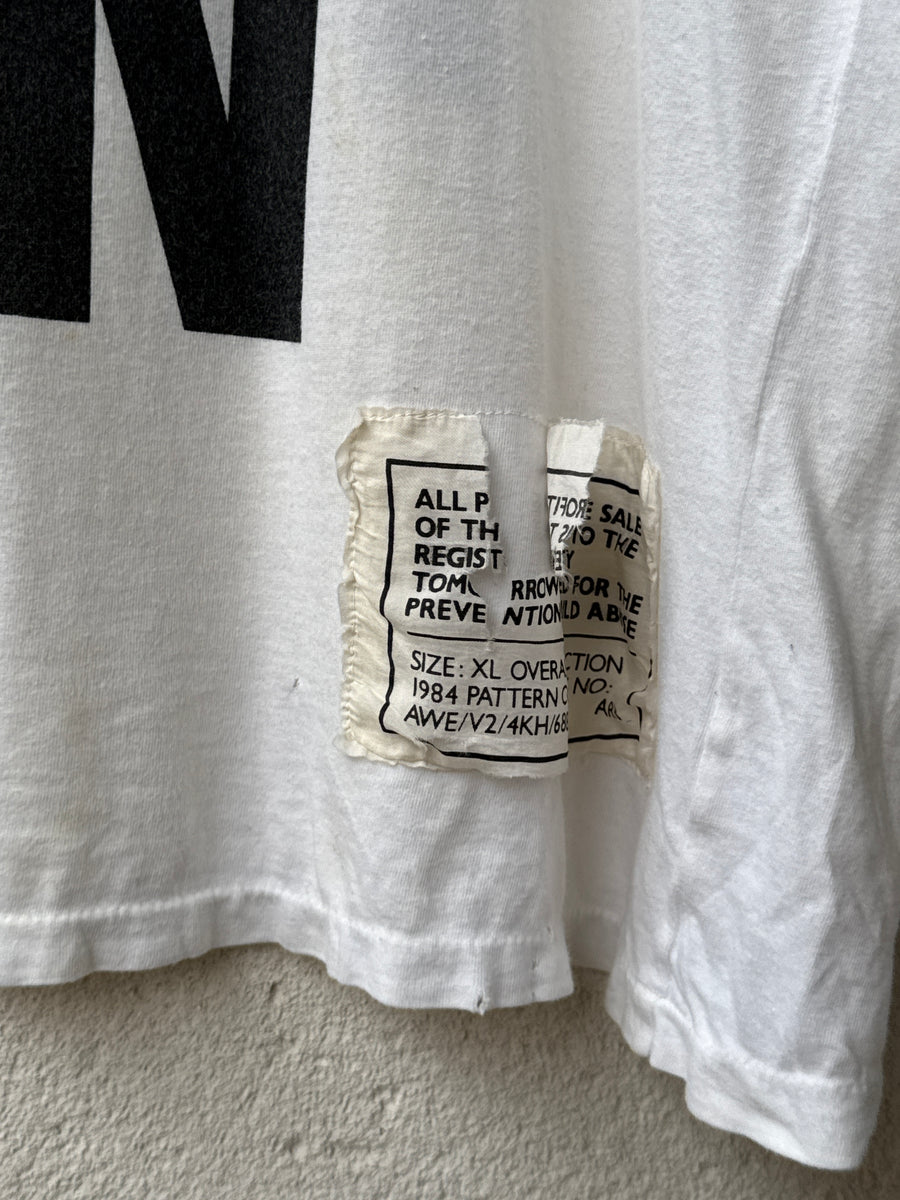 (L) 1984 Katharine Hamnett “Stop Acid Rain” Boxy Tee