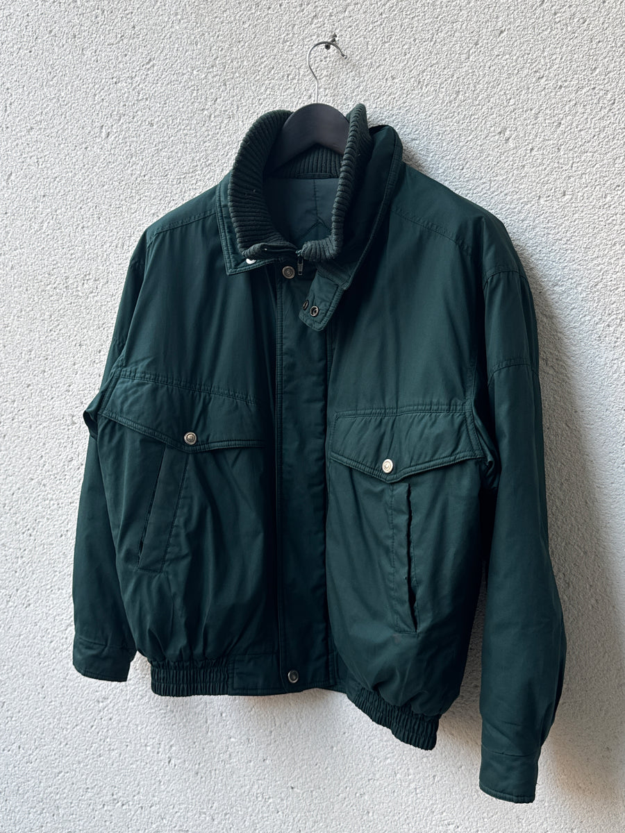 (XL) 1980s Canda Forest Green Blouson