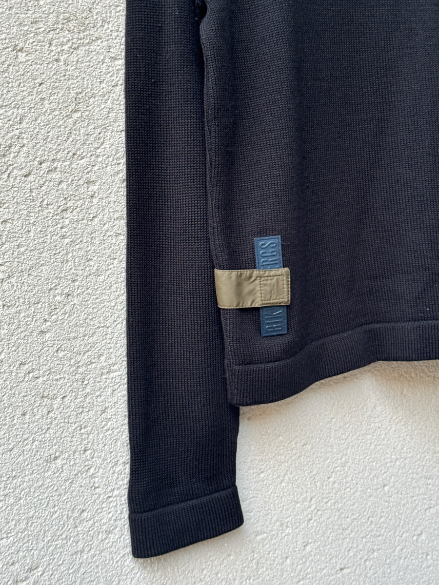 (M) Dirk Bikkembergs Black Detail Knit Sweater