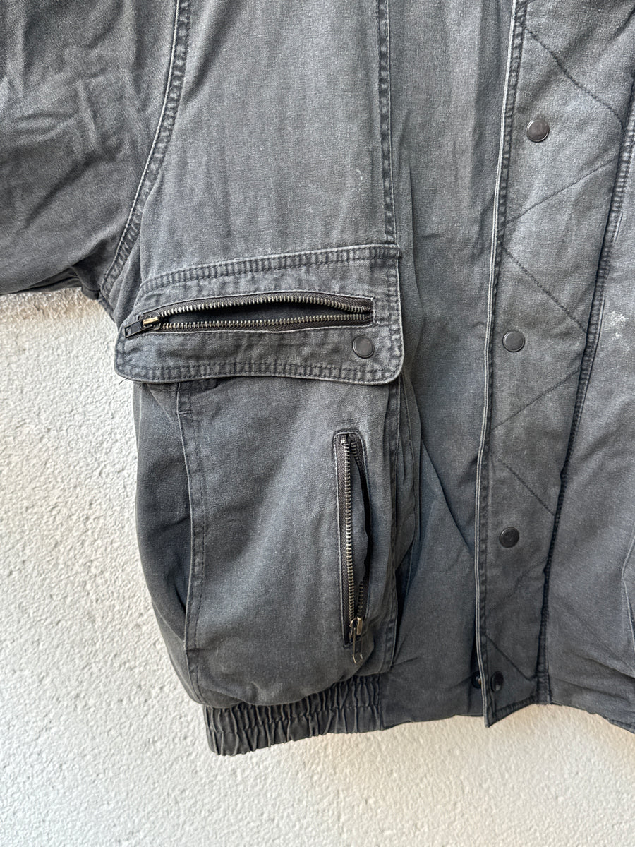 (XL) 1980s Canda Zag Detail Padded Blouson