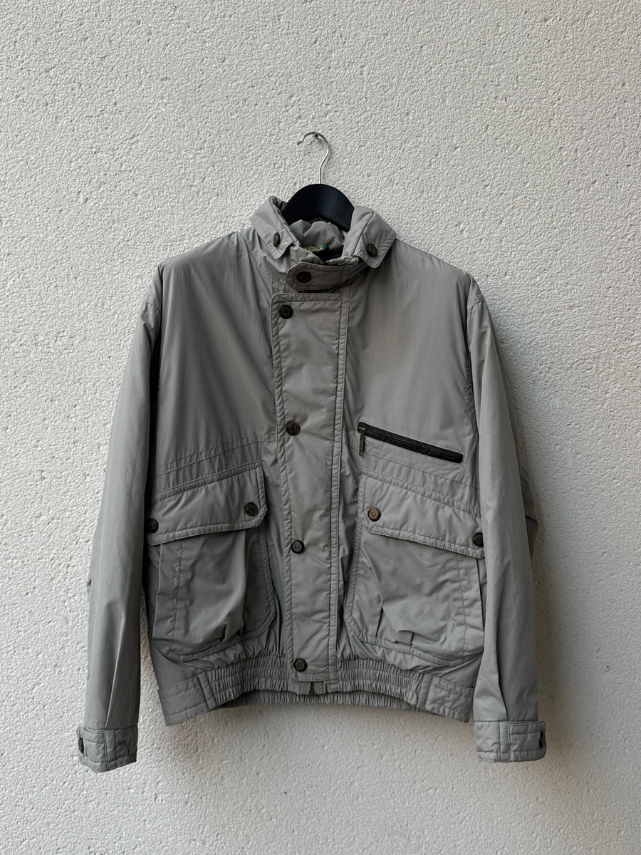 (XL) 1980s Canda Grey Padded Blouson