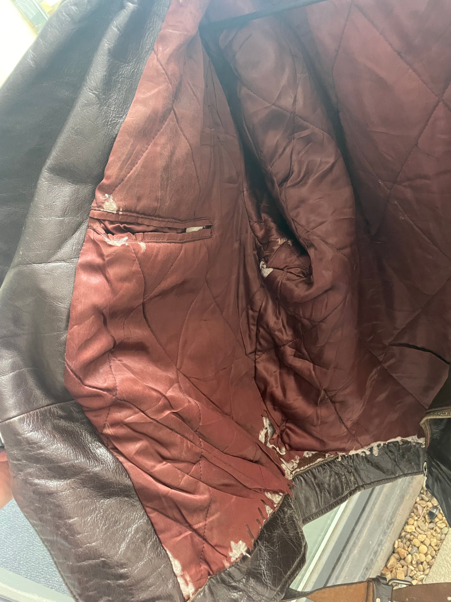 (M) 1980s Emporio Armani Leather Biker Jacket