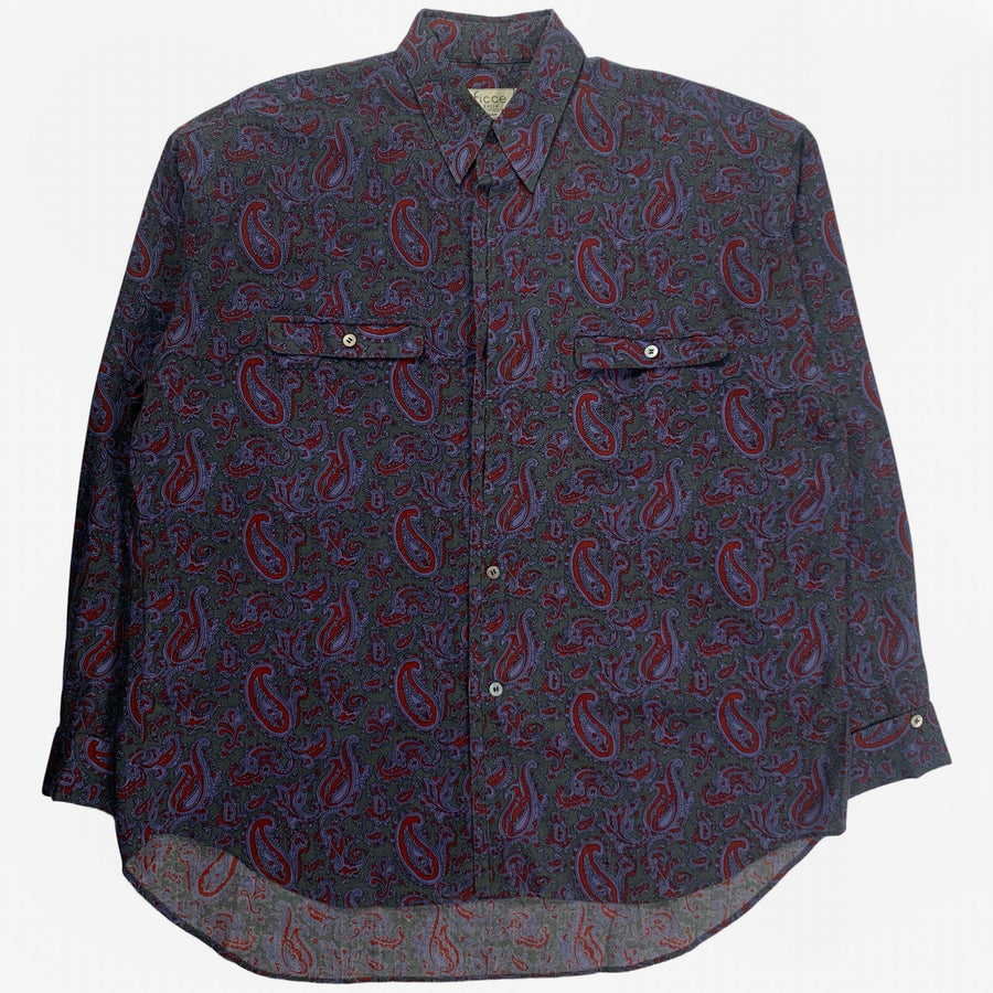 (L) Yoshiyuki Konishi 1980s Paisley Patterned Shirt