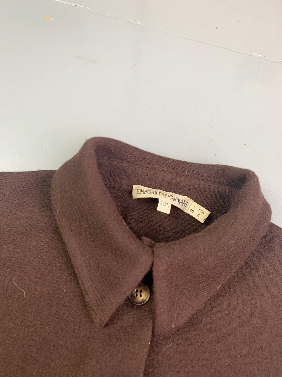 (W:M) Emporio Armani 1990s Wool Box Jacket with 3D Pocket