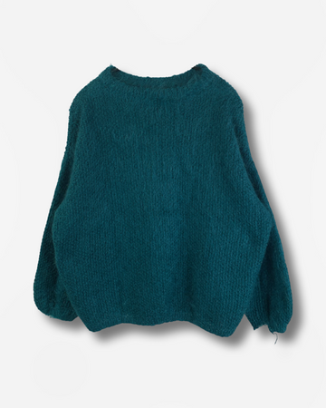 (M-L) 1970s Punk Mohair Box Knit Sweater